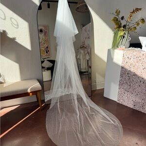 Ziggy Veil with Blusher by Made With Love -  Bridal Veil (Sparkle)